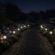 Click Crystal Solar LED Pathway Light - 80mm - Stainless Steel - Outdoor Use