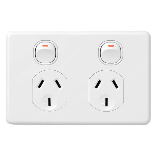 Deta X6 Double Power Point 10 Pack - 10 Amp - ABS - Quick Install - Auzzistore