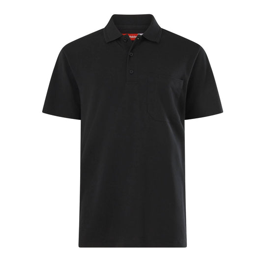 Hard Yakka Black Short Sleeve Polo Size S - Durable Work Shirt - Black
