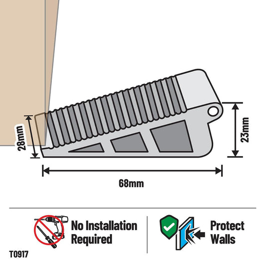 Adoored Door Wedge - Medium - Rubber - Weather Resistant - 2 Pack – view 2 - Auzzistore
