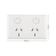 DETA Solid Plate Double Powerpoint - 250V 10A - ABS - Safe Design