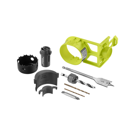 Ryobi Wood Door Lock Installation Kit - Adjustable Inserts - Timber Use - Auzzistore
