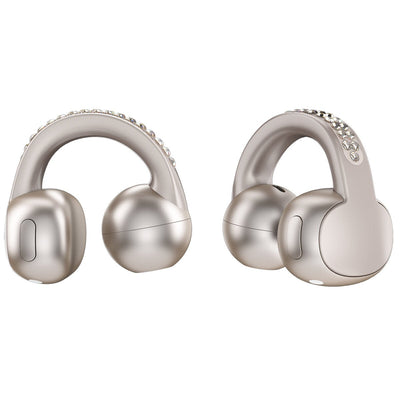 Motorola Moto Buds Loop Open Ear Earbuds With Swarovski Crystals French Oak
