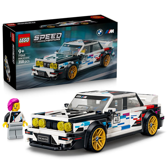 LEGO Speed Champions BMW M3 E30 Car Building Set 358 Pieces 77263