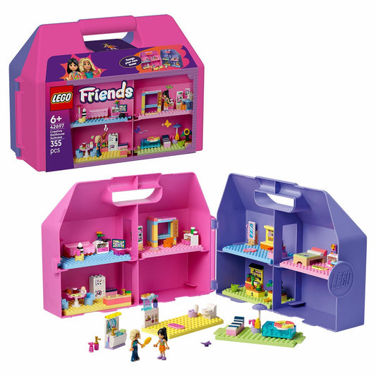 LEGO Friends Creative Dollhouse Suitcase Building Set 8 Rooms Portable 42697
