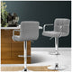 Artiss Grey Gaslift Swivel Barstool 2 Pack