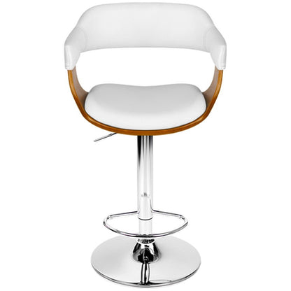 Artiss Selina White Barstool | Stylish Upholstered Seat | Solid Wood Legs | Kitchen & Bar Furniture