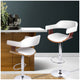 Artiss Selina White Barstool | Stylish Upholstered Seat | Solid Wood Legs | Kitchen & Bar Furniture – view 4