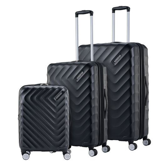 American Tourister Concentrix 3 Piece Luggage Set, Hardside ABS Spinner Suitcases, Expandable