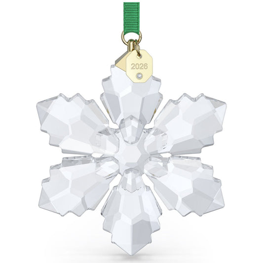 Swarovski Annual Edition Ornament 2026 Snowflake with 192 Facets and Gold-Tone Tag