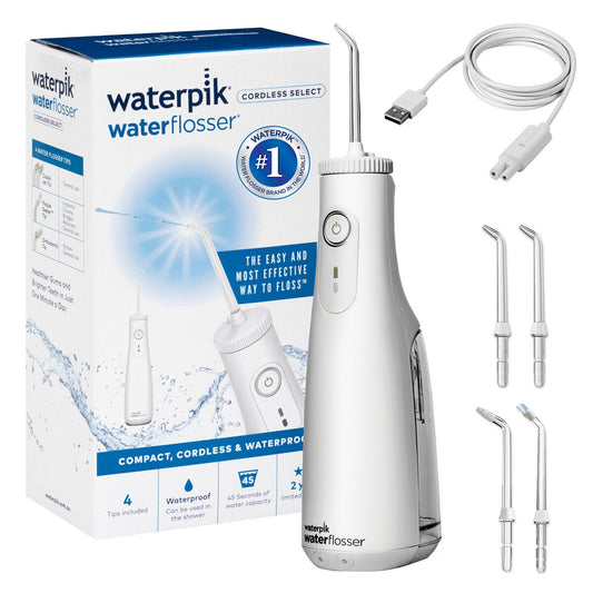 Waterpik Cordless Select Water Flosser 3 Pressure Settings White WF-10A010