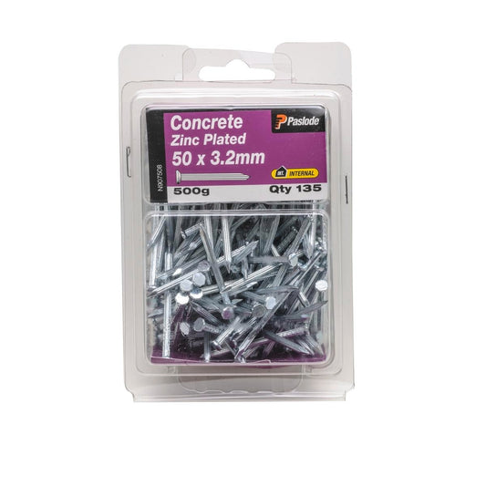 Paslode Concrete Nails 50mm 3.2mm Zinc Plated Steel 135 Pack - Auzzistore