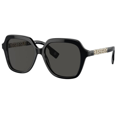 Burberry BE4389 Joni Women's Sunglasses Black Acetate Square Dark Grey Lenses
