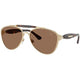 Burberry BE3160 Men's Pilot Sunglasses Gold Metal Frame Brown Lenses — image 4