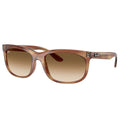 Ray-Ban RB2389 Balorette Sunglasses Striped Brown Frame Gradient Brown Lenses