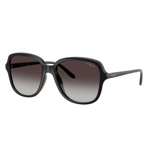 Vogue VO5601SF Women's Square Sunglasses Black Acetate Grey Gradient Lenses
