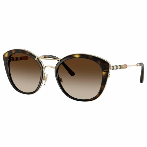Burberry BE4251Q Women's Butterfly Sunglasses Dark Havana Brown Gradient Lenses