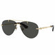 Burberry BE3151 Women's Pilot Sunglasses Light Gold Metal Dark Grey Lenses — image 4