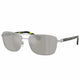 Burberry BE3163 Men's Rectangular Sunglasses Metal Frame Mirrored Silver — image 6