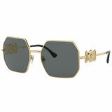 Versace VE2248 Women's Sunglasses Gold Metal Irregular Frame Dark Grey Lenses