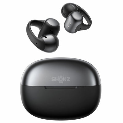 Shokz OpenDots ONE Wireless Clip-On Earbuds, IP54 Sweatproof, 10hr Playtime, USB-C E310-ST-BK