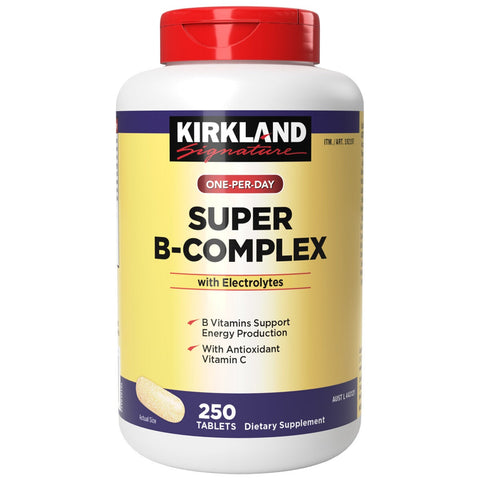 Kirkland Signature Super B-Complex 250 Tablets with Electrolytes and Vitamin C