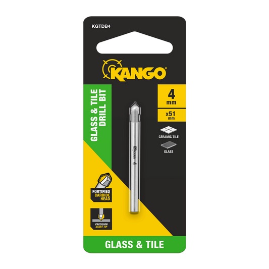 Kango 4mm Glass and Tile Drill Bit - Carbide Head - Precision Start Tip - Auzzistore