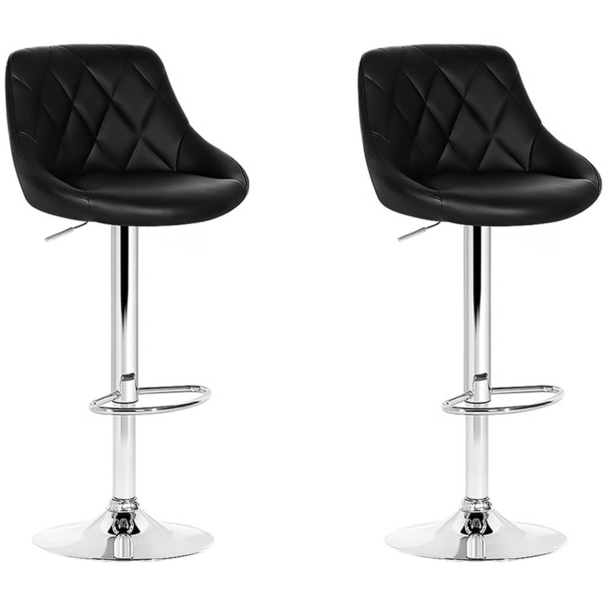Artiss Black Gaslift Swivel Barstool 2 Pack