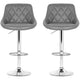 Artiss Gaslift Swivel Barstool 2 Pack - Vintage Industrial Style, Elm Wood Seat, Heavy Duty Steel Base