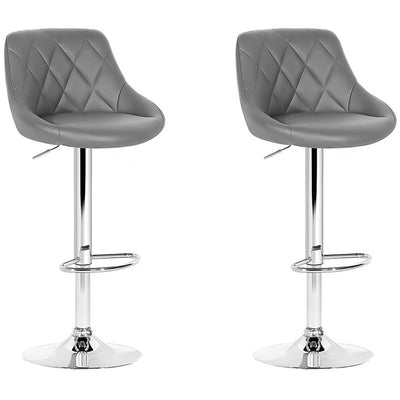 Artiss Gaslift Swivel Barstool 2 Pack - Vintage Industrial Style, Elm Wood Seat, Heavy Duty Steel Base