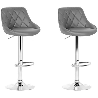 Artiss Gaslift Swivel Barstool 2 Pack - Vintage Industrial Style, Elm Wood Seat, Heavy Duty Steel Base