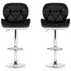 Artiss Black And White Gaslift Swivel Barstool With Rhombus Motif 2 Pack – view 2