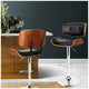 Artiss Black Gaslift Swivel Barstool With Wooden Seat – view 3