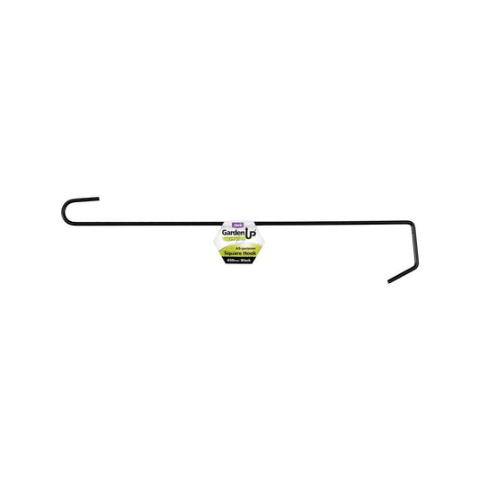 Jack Hanging Basket Hook - 450mm Black Steel - Strong Durable Design - Auzzistore