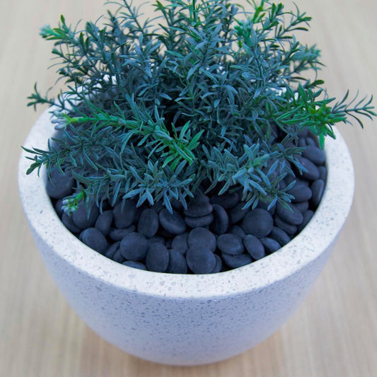 Tuscan Path Frosted Black Glass Decorative Pebbles 1kg 17-19mm – view 2 - Auzzistore