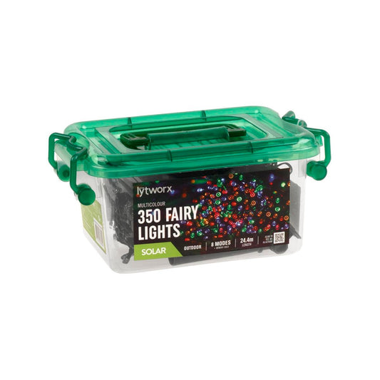 Lytworx Multicolour Solar Fairy Lights 350 Pack - 24.4m - 350 LEDs - 8 Modes - Auzzistore