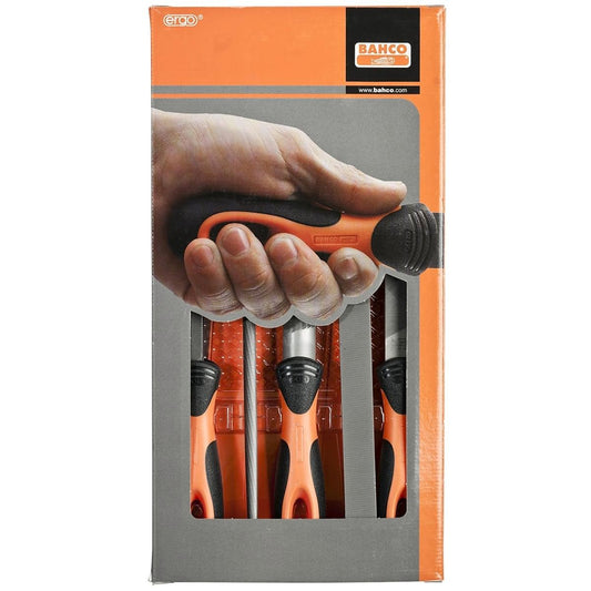 Bahco File Set - 200mm - Metal - Ergonomic Handle - Auzzistore