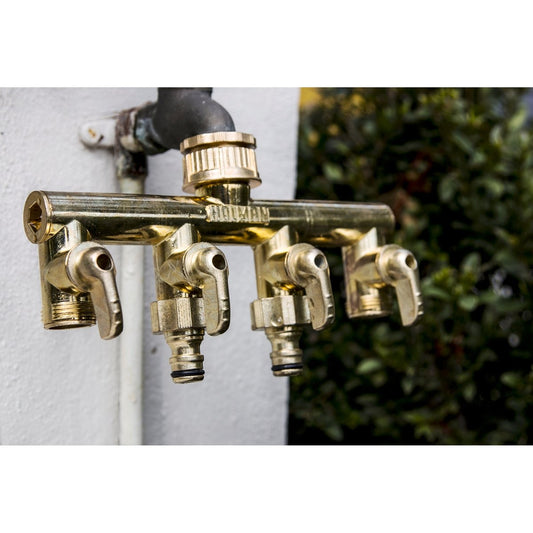Holman 4 Way Metal Tap Outlet - 4 Outlet - Die Cast Metal - Durable – view 2 - Auzzistore