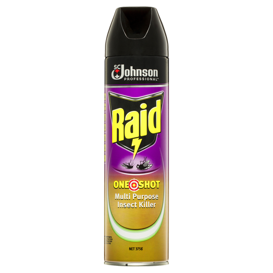 Raid One Shot Pest Killer - 375g - Aerosol - Multi Purpose Insect Control - Auzzistore