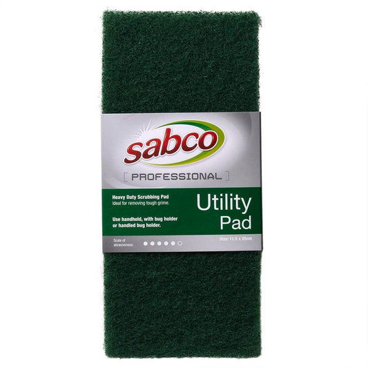 Sabco Heavy Duty Utility Pad - 11.5 x 25cm - Chemical Fibre - Scrubbing