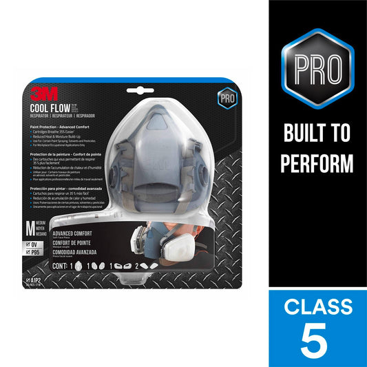 3M Professional Paint Respirator - Medium - Silicone - Comfortable Fit