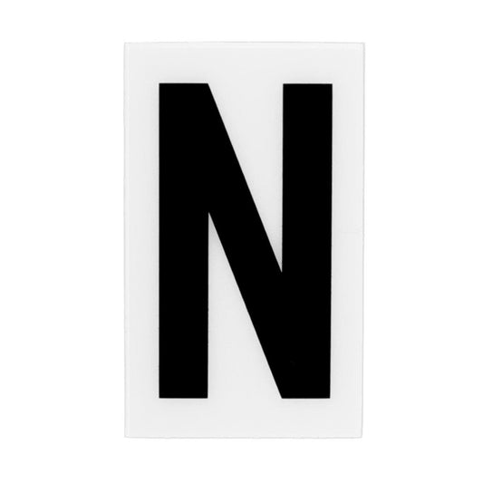 Sandleford 60mm White Self Adhesive House Letter N - Polycarbonate - Durable