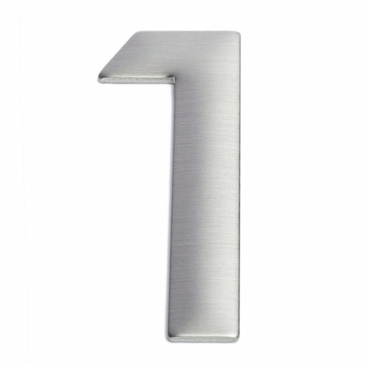 Sandleford 75mm Stainless Steel Self Adhesive House Number 1