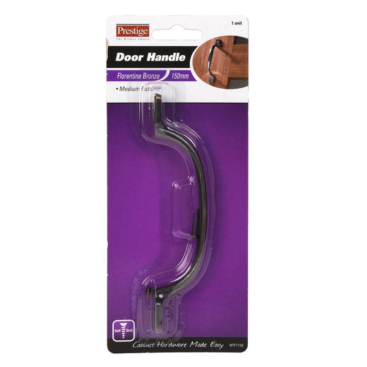 Prestige Door Handle - 150mm - Zinc Alloy - Florentine Bronze - Auzzistore