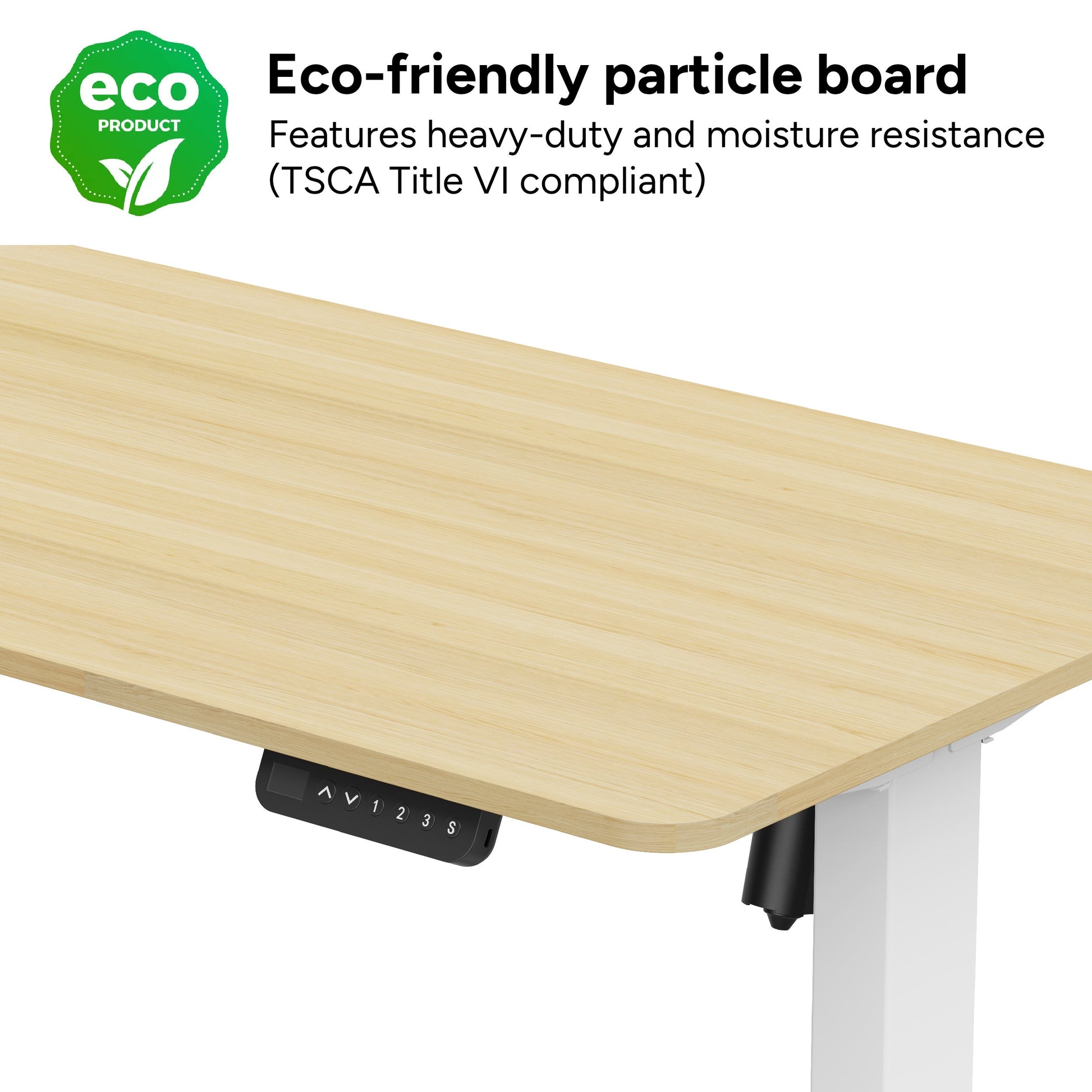 Ergolux Electric Standing Desk 120 x 60cm (Oak/White)