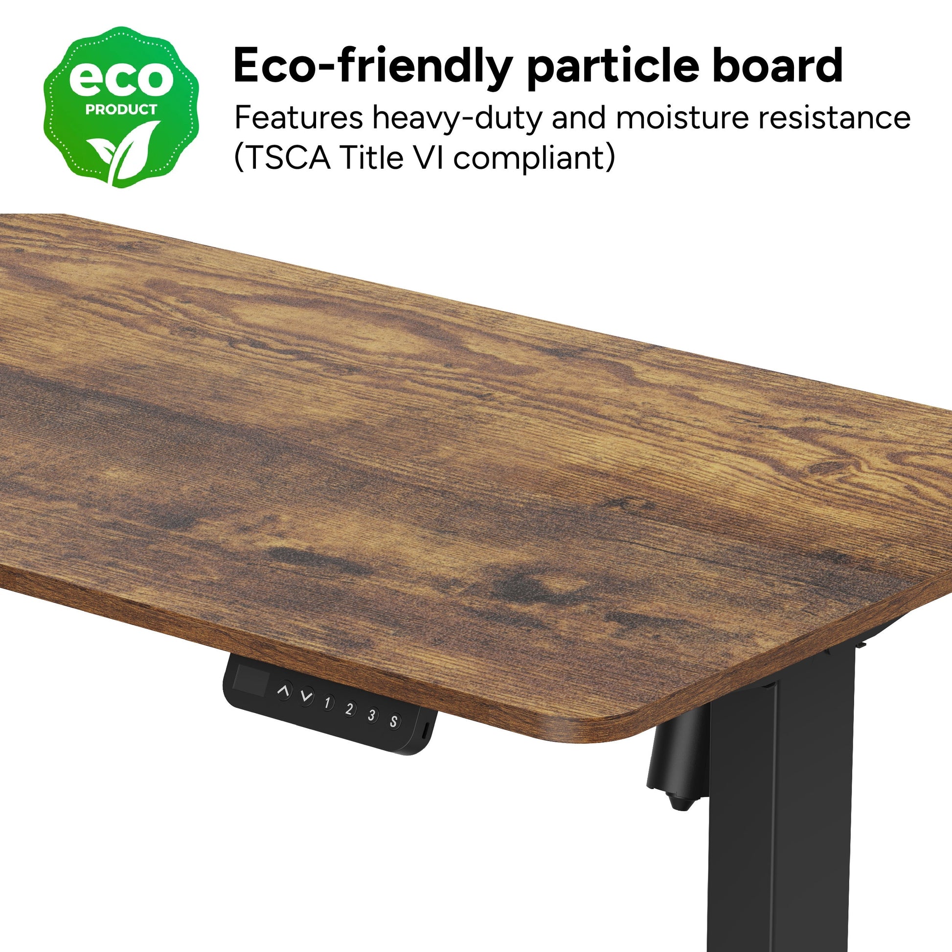 Ergolux Electric Standing Desk 120 x 60cm (Walnut/Black)