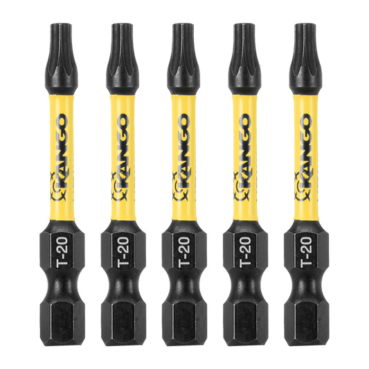 Kango 50mm TX20 HYPERTORQUE Impact Driver Bit 5 Pack - High Torque Absorption – view 2 - Auzzistore
