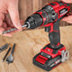 Ozito PXC 18V Hammer Drill Skin Only - 13mm Keyless Chuck - Lightweight - Red/Black/Silver