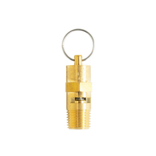 Jflex 1/4" Safety Valve Compressor - Brass - 75-250 psi - Pressure Relief - Auzzistore