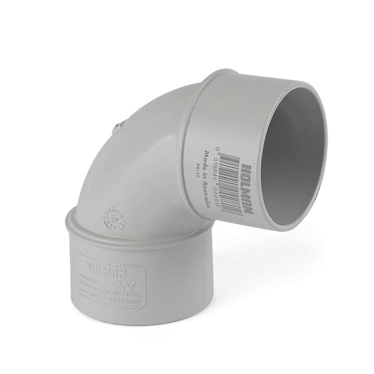 Holman 40mm PVC DWV 88° Female-Female Plain Bend - Grey - Durable - Auzzistore